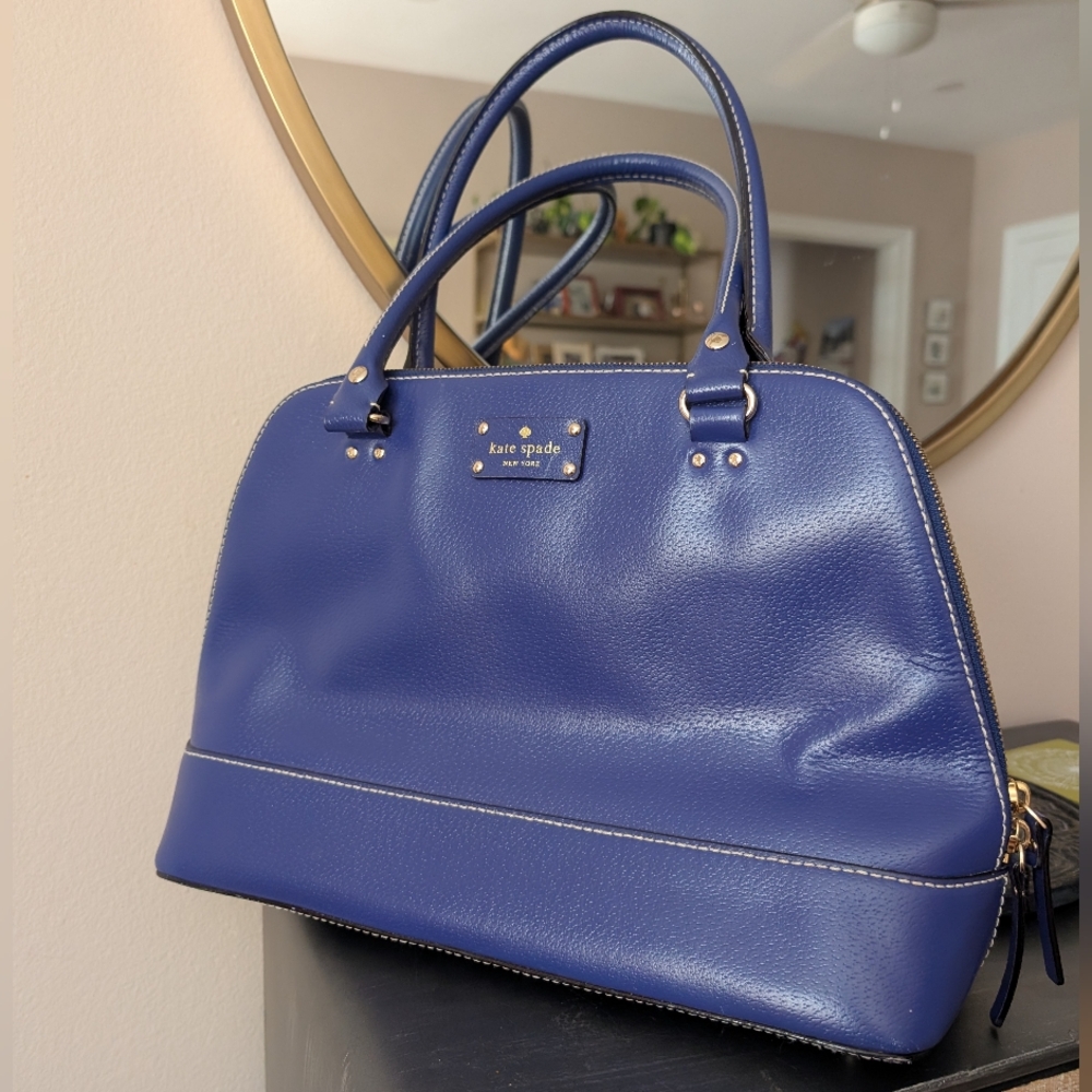 Kate Spade Blue Leather Satchel